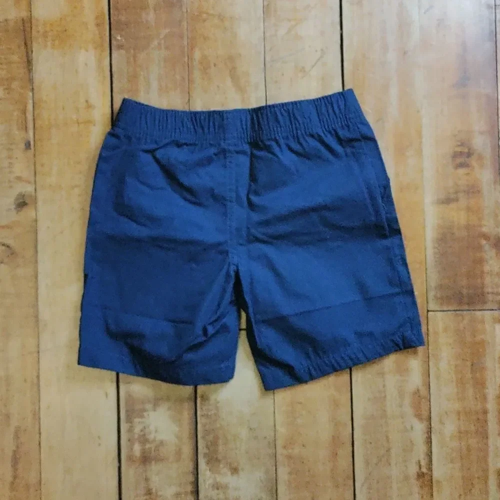 Carters Shorts 3T Navy Blue Cotton Elastic Waist Pull On Shorts Easter Spring